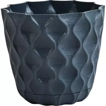 Горшок для цветов Ingreen Wave 11.5 см v0.65 л пластик цвет вулканический серый