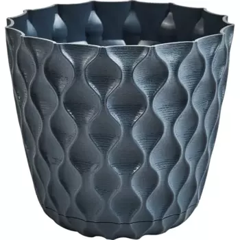 Горшок для цветов Ingreen Wave 14.5 см v1.4 л пластик цвет вулканический серый