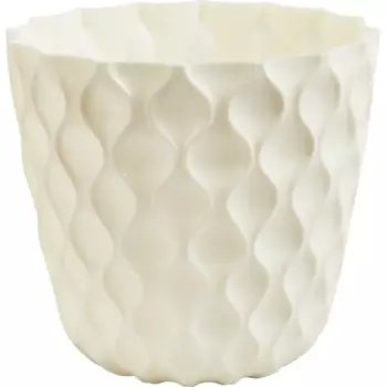 Горшок для цветов Ingreen Wave 14.5 см v1.4 л пластик цвет белый жасмин