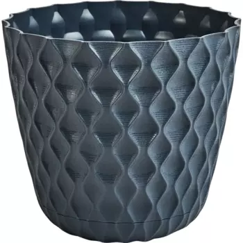Горшок для цветов Ingreen Wave 17.5 см v2.5 л пластик цвет вулканический серый