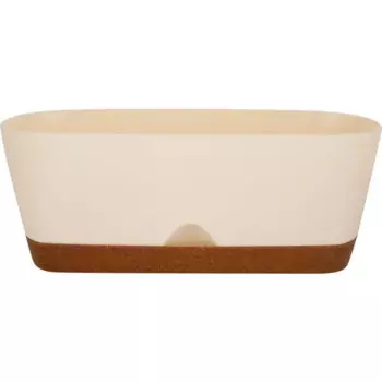 Горшок для цветов Ingreen Wood 25 см л сливочный