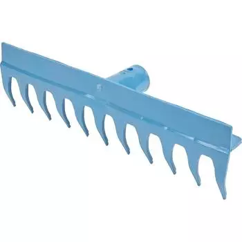 Грабли прямые 11 зубьев 43 см, пластик без черенка
