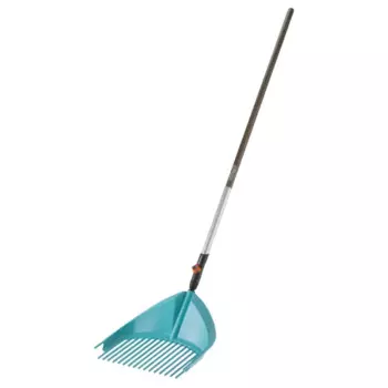 Грабли прямые Gardena комбисистема 18 зубьев 130 см пластик с черенком