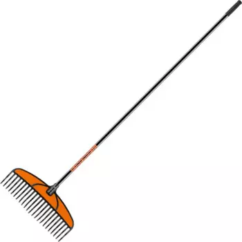 Грабли веерные Finland 23 зуба 150 см алюминий/пластик с черенком