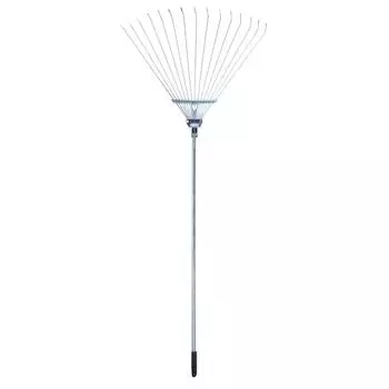 Грабли веерные раздвижные 15 зубьев 115 см сталь, с черенком