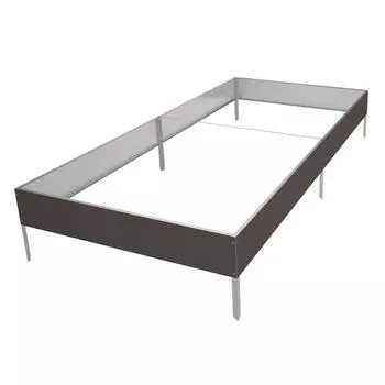 Грядка оцинкованная 2x1 м h16 см коричневый