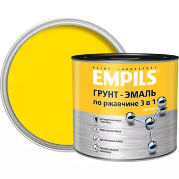 Грунт-эмаль по ржавчине 3 в 1 Empils PL гладкая цвет желтый 2.7 кг
