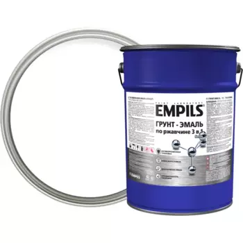 Грунт-эмаль по ржавчине 3в1 Empils PL гладкая цвет белый 5 кг