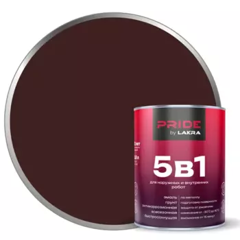 Грунт-эмаль по ржавчине 5 в 1 Лакра цвет шоколадно-коричневый 0.8 л