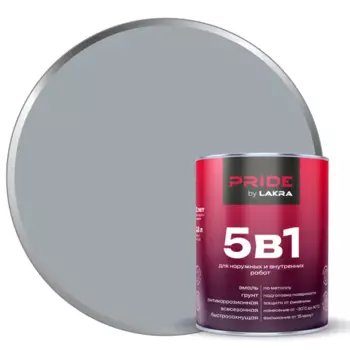Грунт-эмаль по ржавчине 5 в 1 Лакра цвет серое окно 0.8 л