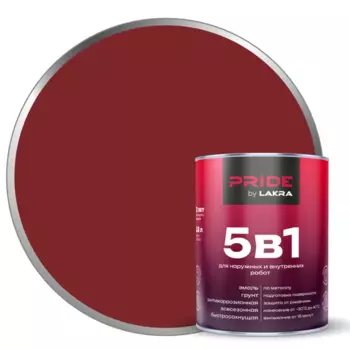 Грунт-эмаль по ржавчине 5 в 1 Лакра цвет оксид красный 0.8 л