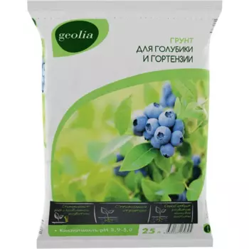 Грунт Geolia для голубики и гортензии 25 л