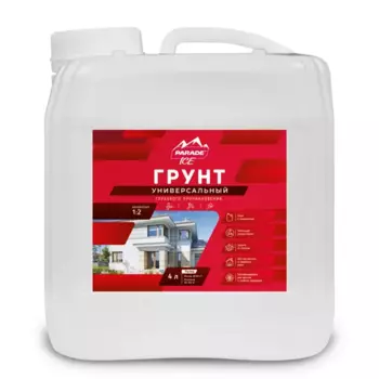 Грунтовка для сухих и влажных помещений Parade прозрачный 4 л