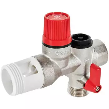 Группа безопасности для бойлера Rommer 3/4" 6 бар сталь