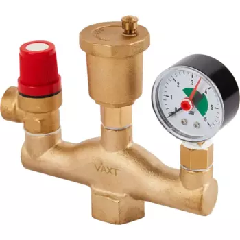 Группа безопасности Vaxt 1" со сбросником 1/2" латунь