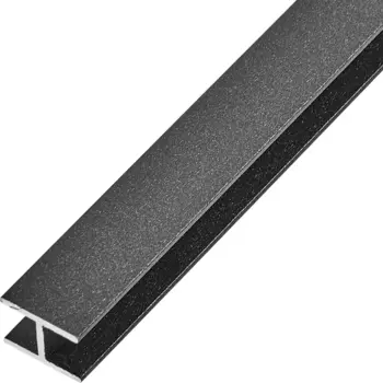 Профиль H-образный алюминий окрашенный 18x13x1.5x1000 мм черный