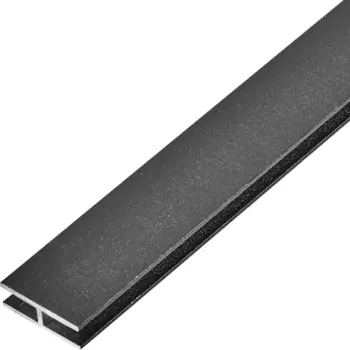 Профиль H-образный алюминий окрашенный 25x8x1.5x2000 мм черный