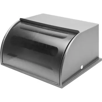 Хлебница Mulin цвет серебро/прозрачный