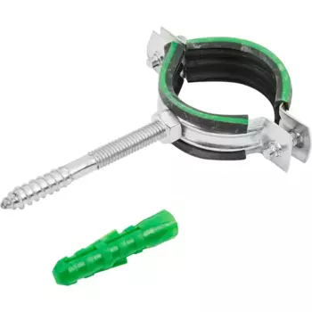 Хомут для труб Mayer 1 1/4" 39-46 мм со шпилькой 8x70 и дюбелем гайка М8