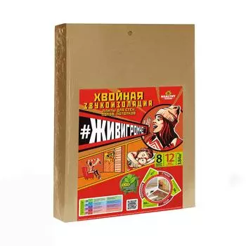 Хвойная звукоизоляция ЖивиГромче! 12 мм 3.84 м²
