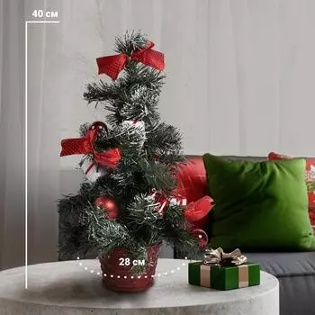 Искусственная елка в инее 40 см