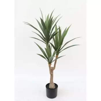 Искусственное растение Дерево Юка 14.6x19x118 см ПВХ зеленое