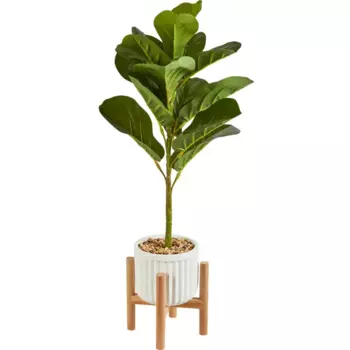 Искусственное растение Фикус 70x14.5 см пластик