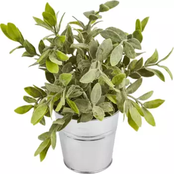 Искусственное растение в цинковом горшке D17x22 см микс