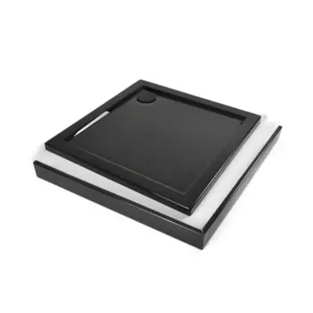 Экран для душевого поддона Metakam Apart Black квадратный 100x100 см