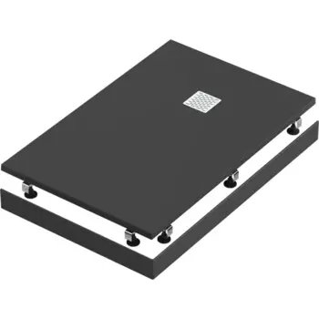 Экран Keram для душевого поддона Essentia 110x70 см цвет черный