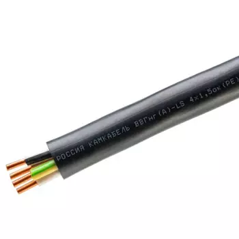 Электрический кабель Камкабель ВВГнг(А)-LS 4x1.5 100 м на отрез