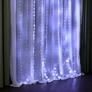 Электрогирлянда Auralight Искры водопада 3x2 м 300 ламп холодный белый цвет света 8 режимов работы