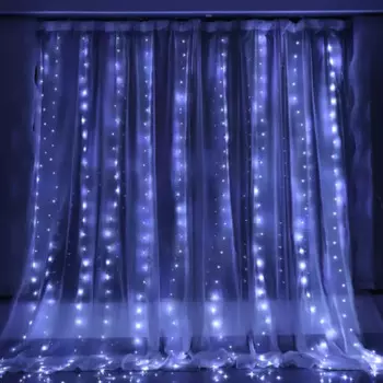 Электрогирлянда Auralight Утренняя роса 3x3 м 300 ламп холодный белый цвет света 8 режимов работы