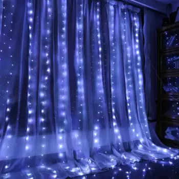 Электрогирлянда Auralight Утренняя роса 6x3 м 450 ламп холодный белый цвет света 8 режимов работы