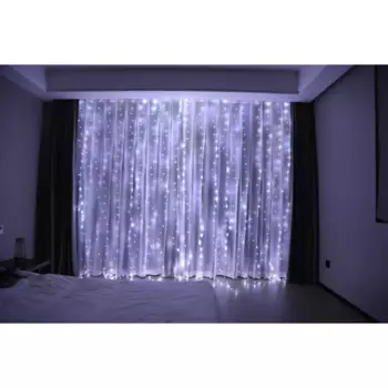 Электрогирлянда комнатная Neon-night занавес 3x3м 300 ламп холодный белый свет 8 режимов работы