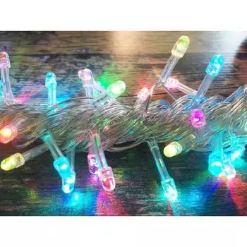 Электрогирлянда комнатная Нить 10 м 100 LED мультисвет