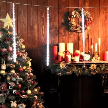 Электрогирлянда комнатная Uniel Сосульки 2.4x0.5м 240 ламп холодный белый свет 1 режим работы