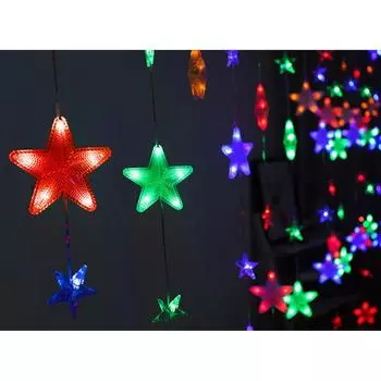 Электрогирлянда комнатная Занавес 2.5x1 м 136 LED мультисвет IP20