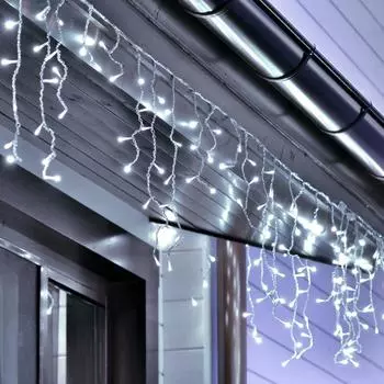 Электрогирлянда наружная «Бахрома» 3 м 72 LED холодный белый