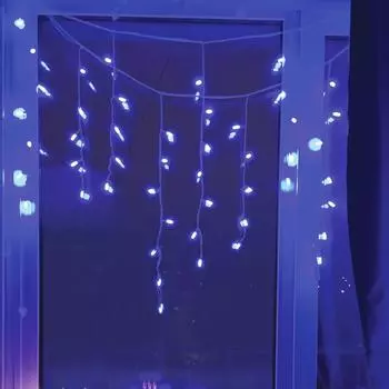 Электрогирлянда наружная «Бахрома» 4x0.5 м 70 LED синий IP44
