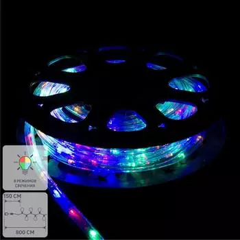 Электрогирлянда наружная Дюралайт 8 м 24 LED/м мультисвет