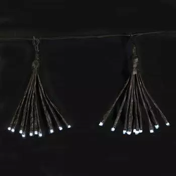 Электрогирлянда наружная нить «Пучки» 5 м 200 LED холодный белый пульт ДУ