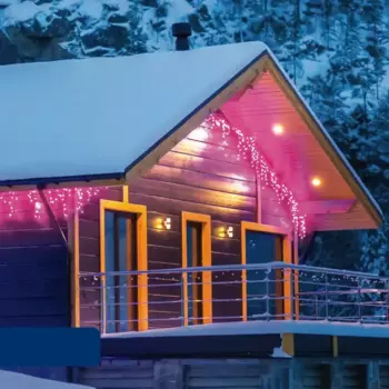 Электрогирлянда Uniel Бахрома 12 м 195 ламп цвет розовый 1 режим работы