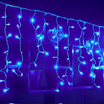 Электрогирлянда Uniel Бахрома 12 м 195 ламп цвет голубой 1 режим работы
