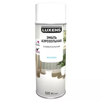 Эмаль аэрозольная декоративная Luxens матовая цвет белый 520 мл