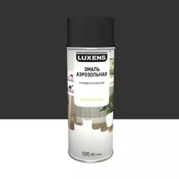 Эмаль аэрозольная декоративная Luxens сатинированная цвет черный 520 мл