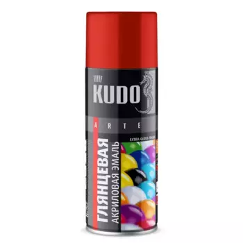 Эмаль аэрозольная для металлочерепицы KUDO акриловая глянцевая цвет красный RAL3020 520 мл