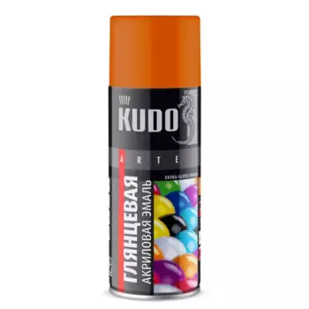 Эмаль аэрозольная для металлочерепицы KUDO акриловая глянцевая цвет оранжевый 520 мл