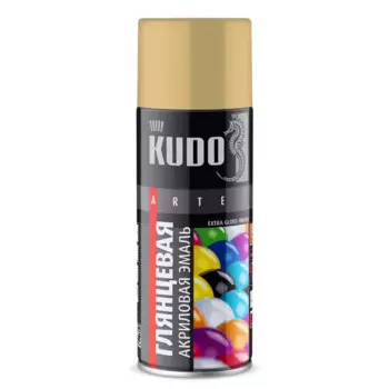 Эмаль аэрозольная для металлочерепицы KUDO акриловая глянцевая цвет бежевый 520 мл