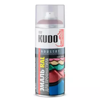 Эмаль аэрозольная для металлочерепицы KUDO акриловая глянцевая цвет винно-красный 520 мл